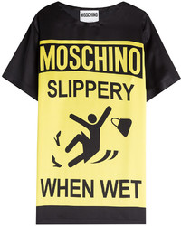 Moschino Printed Silk T Shirt Dress