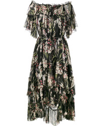 Zimmermann Cold Shoulder Floral Print Dress