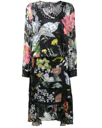 Preen by Thornton Bregazzi Floral Print Asymmetrical Dress