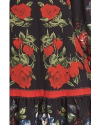 Alexander McQueen Floral Print Silk Dress