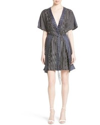 Diane von Furstenberg Print Silk Tie Front Dress