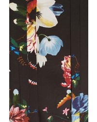 Erdem Richelle Tie Neck Floral Print Silk Crepe De Chine Dress