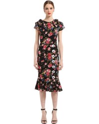 Dolce & Gabbana Roses Printed Silk Charmeuse Dress