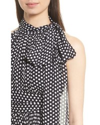 Milly Lydia Dot Print Silk Fit Flare Dress