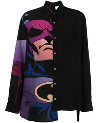 Lanvin Batman Print Silk Shirt