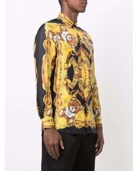 Moschino Bear Motif Silk Shirt