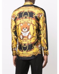 Moschino Bear Motif Silk Shirt