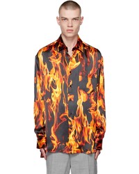 Vetements Black Fire Jersey Shirt