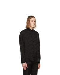 Saint Laurent Black Silk Parasol Shirt