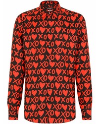 Dolce & Gabbana Graphic Print Longsleeved Silk Shirt