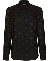 Dolce & Gabbana Logo Print Silk Shirt