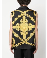 Versace Maschera Baroque Sleeveless Silk Shirt