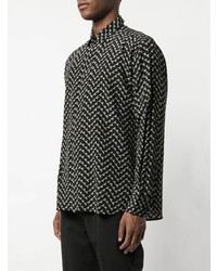 Saint Laurent Triangle Print Silk Shirt