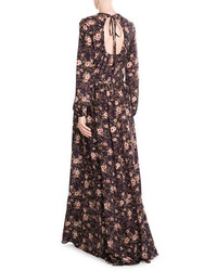 Rochas Printed Silk Maxi Dress