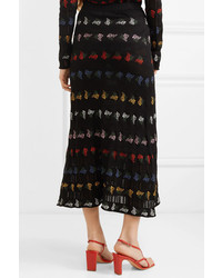 Sonia Rykiel Cotton Blend Jacquard Midi Skirt