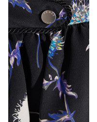 Kenzo Printed Silk Mini Skirt Black