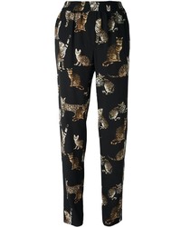 Dolce & Gabbana Bengal Cat Print Trousers