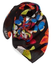 Echo Butterfly Print Square Silk Scarf