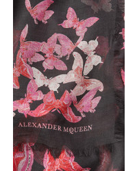 Alexander McQueen Printed Scarf With Silk
