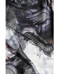 Alexander McQueen Printed Scarf With Silk
