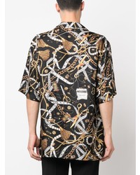 Moschino Chain Link Print Silk Shirt