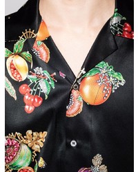Edward Crutchley Fruit Print Silk Shirt