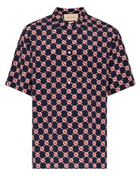 Gucci Gg Hexagon Silk Shirt