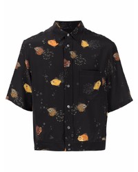 Lanvin Goldfish Print Silk Shirt