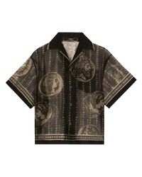 Dolce & Gabbana Monete Print Sheer Silk Shirt