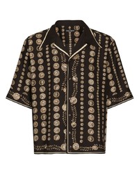 Dolce & Gabbana Monete Print Silk Shirt