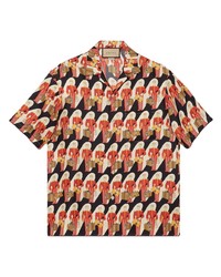Gucci Porter Print Silk Twill Shirt