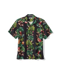 Tommy Bahama Santa In The Tropics Short Sleeve Silk Button Up Shirt