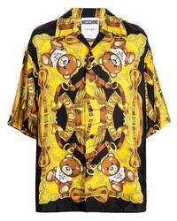 Moschino Teddy Bear Print Silk Shirt