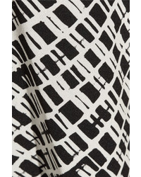 Proenza Schouler Asymmetric Printed Silk Skirt Black