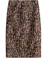 Michael Kors Michl Kors Printed Cotton Skirt With Silk