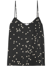 Equipment Layla Printed Washed Silk Camisole Black