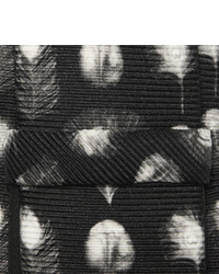 Alexander McQueen 6cm Peacock Feather Print Silk Tie