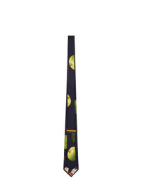 Paul Smith 50th Anniversary Black And Green Apple Tie