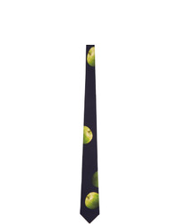 Paul Smith 50th Anniversary Black And Green Apple Tie