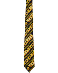Versace Black Gold Chain Tie