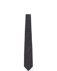 Isaia Black Silk Flecked 7 Fold Tie