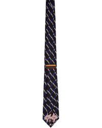 Paul Smith Black Silk Logo Tie