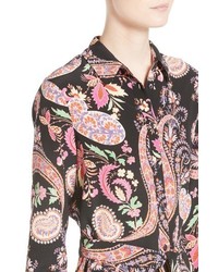 Etro Floral Paisley Print Silk Tunic