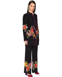 Etro Floral Printed Silk Crepe De Chine Tunic
