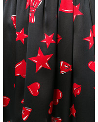 Moschino Heart Print Skater Skirt