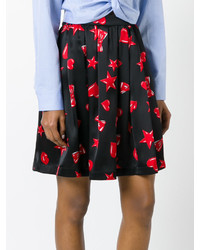 Moschino Heart Print Skater Skirt