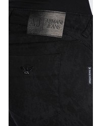 Armani Jeans Skinny Jeans In Clean Wash Jacquard Denim