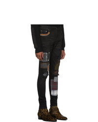 Amiri Black Grunge Patch Medium Crafted Jeans