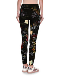 Dolce & Gabbana Dg Queen Graffiti Print Skinny Jeans Black