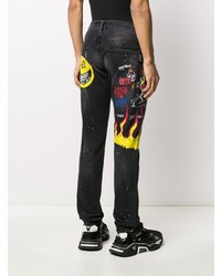 Philipp Plein Graffiti Skinny Jeans